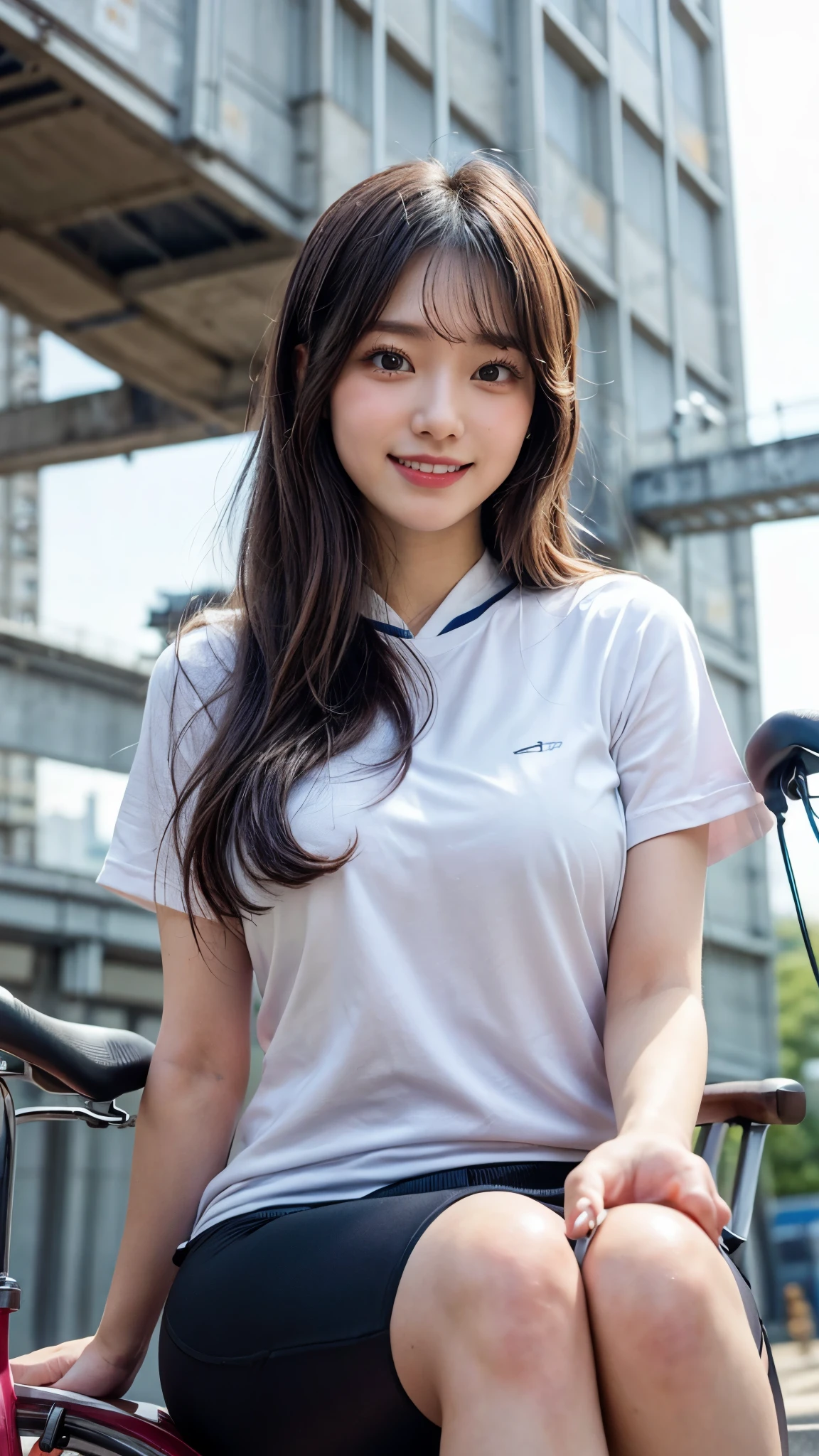 Bicycle and beautiful girl