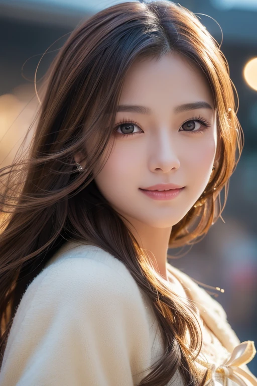 8k,Highest quality,(masterpiece:1.2),(Realistic),(Realistic:1.37),Ultra-high resolution,1 female college student,smile,Beautiful Eyes,Beautiful teeth alignment, In town,(((Cute casual clothes))),Big Breasts,Perfect body,Perfect Fingers,Professional Lighting,gravure,Detailed face and skin texture,fine grain,RAW Photos