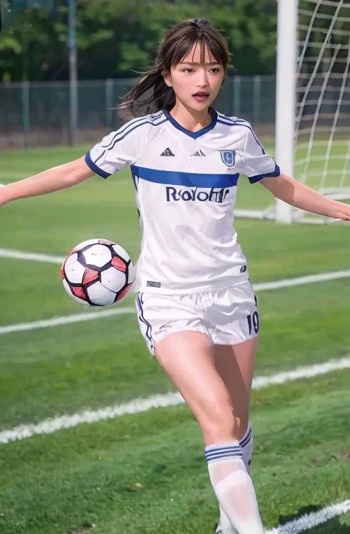 Adidas、Beautiful girl in soccer uniform