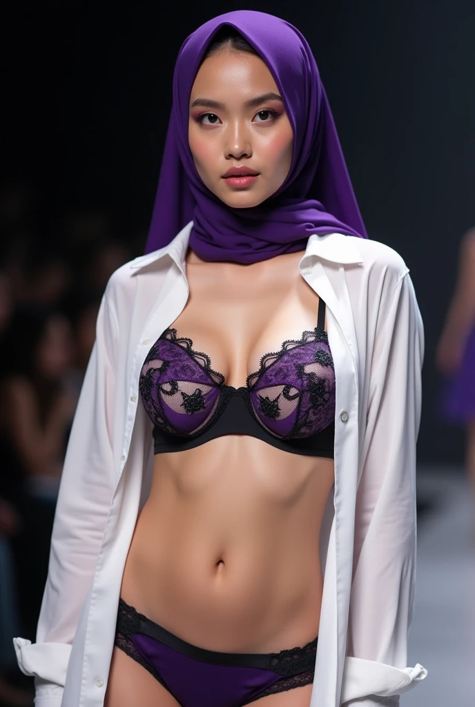 ((OLD LADY:1.7)), ((FLAT CHEST:1.8)), ((Lace)), (Happy smile), (((HIJAB MALAY GIRL))), masutepiece, High quality, UHD 32K, Realistic face, Realistic skin feeling , A Japanese Lady, 58 years old matured lady, , Very cute and baby-like face, (((FLAT CHEST))), (Night time at forest), ((look In front  at the camera and SADNESS)), (((BLACK FLUORESCENT))), (((CUTE GIRL))), ((BLACK FLUORESCENT LIPS)), ((Floral Pattern)) little wearing strapless bra, strapless colorful bra, dark night background , black forest night, horror scary place, (from behind up) seductive pose