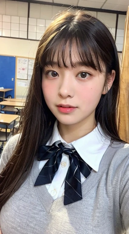 realistic pictures、Highest品質、ultra high resolution、Professional specifications、((とてもロリなprimary school studentが手紙を差し出す))、(((Hold the letter with both hands)))、school classroom、sailor suit、primary school student、lolicon、Highest、10 years old、love confession、pink square letters、embarrassing、blush、