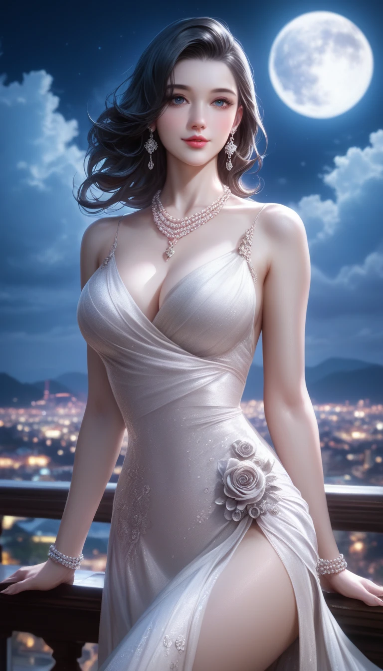30 years,Super detailed,a beautiful girl, , playful and charming. The girl&#39;s dress is made of a delicate, fluid fabric that seems to dance in the breeze. The color is a soft pastel., reminiscent of the wildflowers that surround it. The bodice is tight, with intricate embroidery and rhinestones that catch the light. The skirt is wide and fluid., with layers of fabric that rustle gently when you move. The overall effect is one of timeless elegance and grace...
