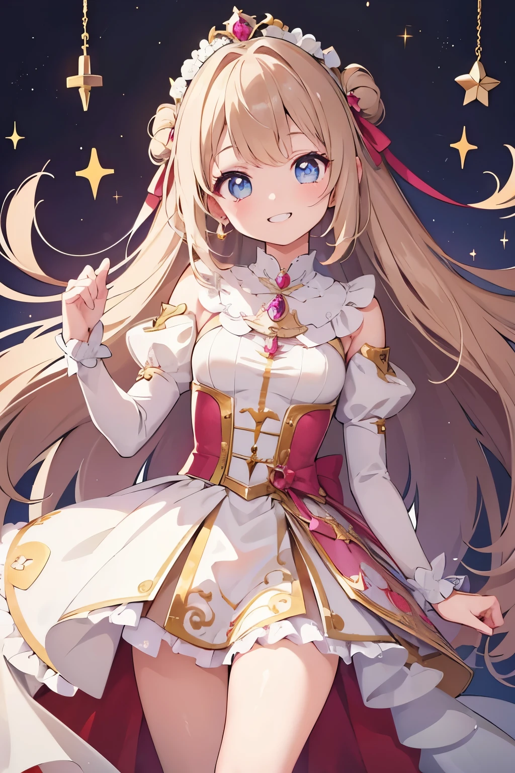 ( masterpiece , top quality:1.2), one girl, Magical Girl,
smiles, eyes symbol , happiness/joy, Grin, eyes sparkle,