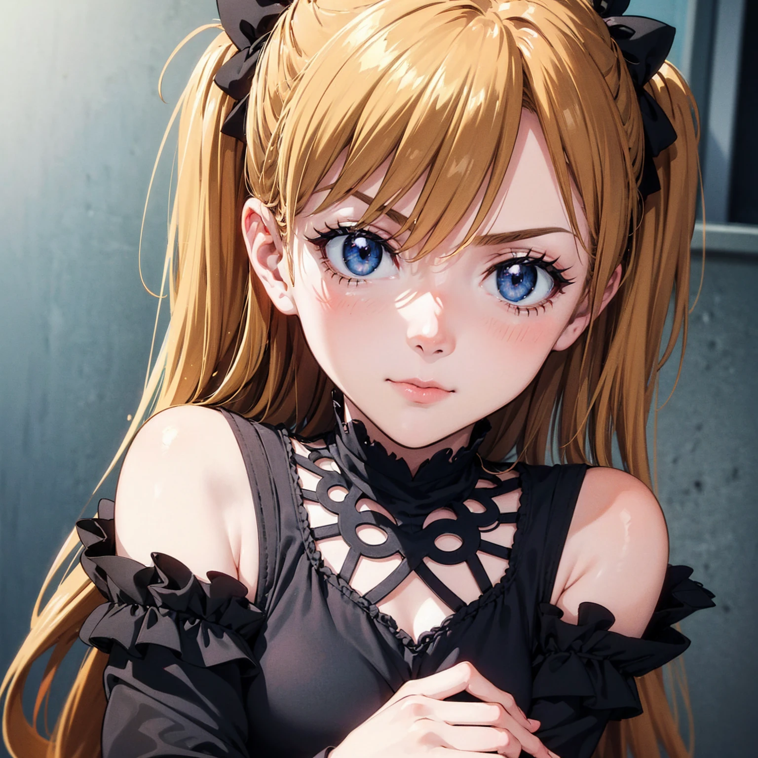 ( top quality,masterpiece:1.2),(Anime Style, comical noir style :1.1), one girl , Cute Style ,Adorable, extremely detailed eyes, face with extra detail, very fine hair,8k,resolution, Gothic Dresses ,Gothic Punk