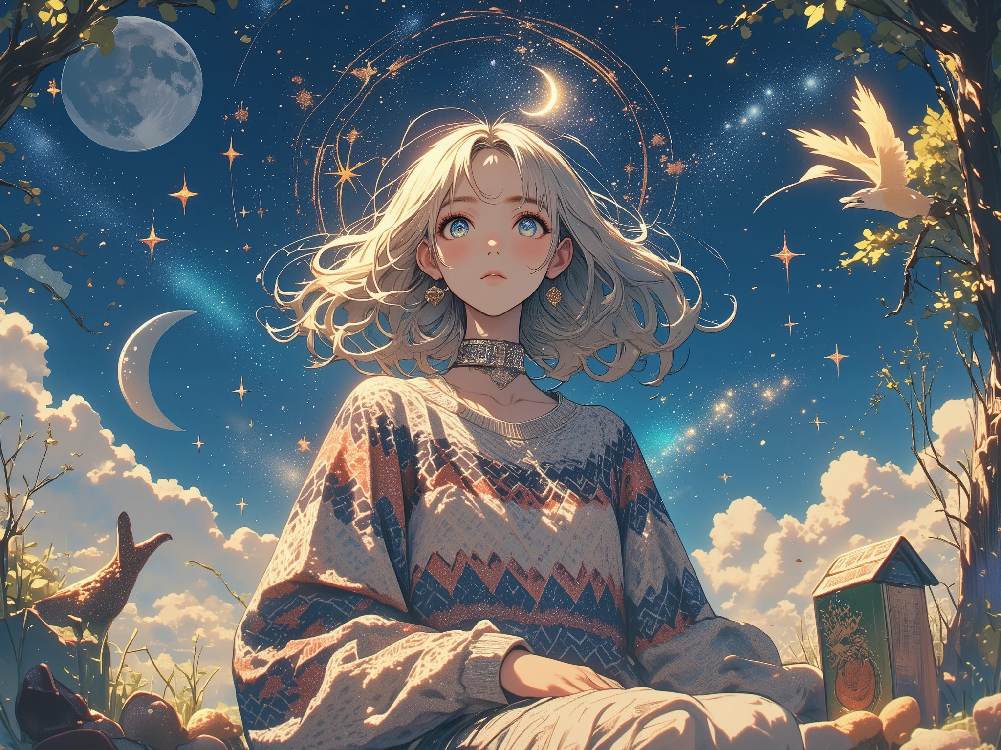 Sky, IT, peanuts, Lady in knit sweater, She gets into your mind, Join, chocolate, starlight, entrepreneur, eagle, roop, Ponte, Media, Stars in the sky and the moon, Lab