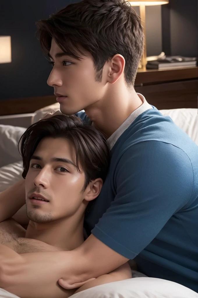 ((masterpiece)),((Highest quality)),8K,Detailed,Super detailed, Neutral expression, Stylish pose, Real skin texture, Cinema Lighting,
Gay couple in royal style