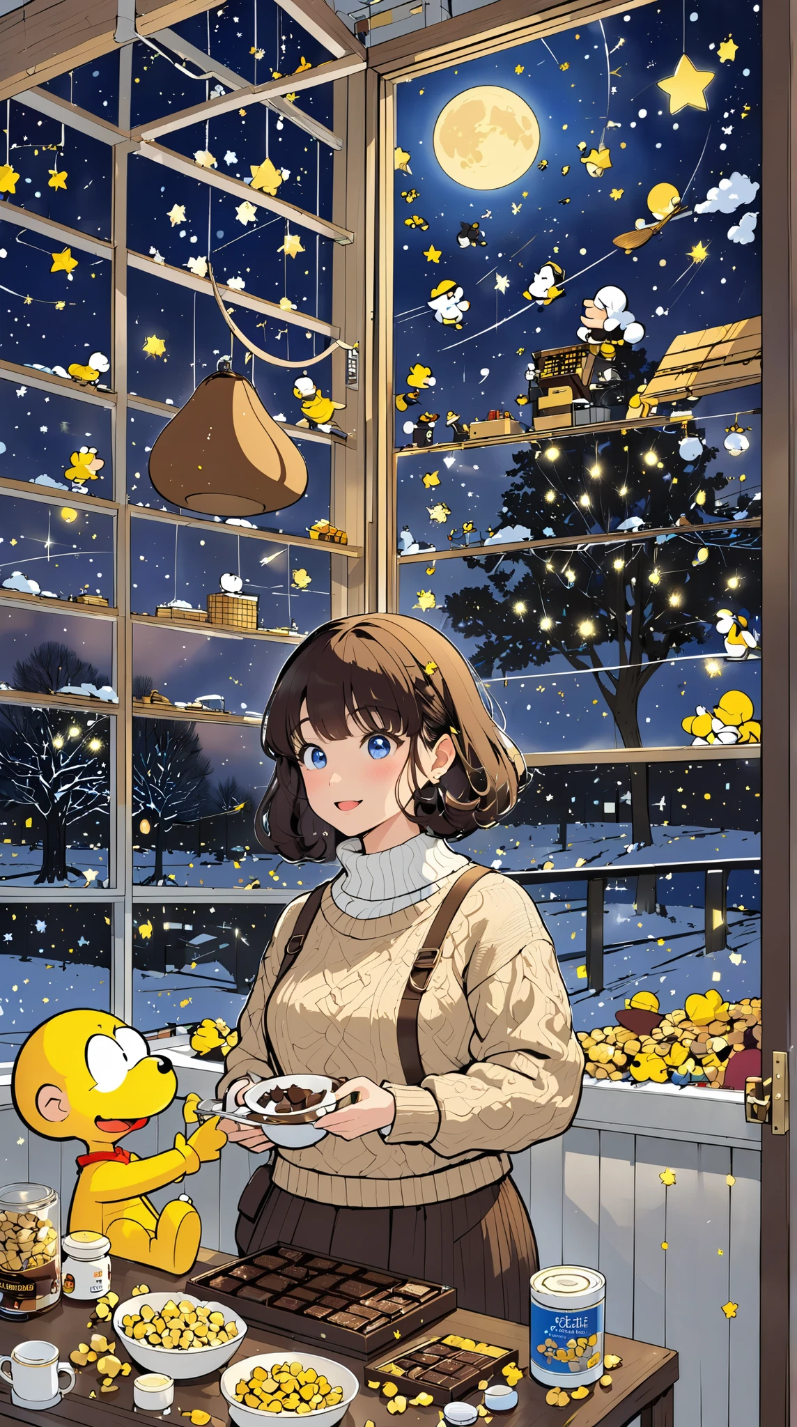 Sky, IT, peanuts, Lady in knit sweater, She gets into your mind, Join, chocolate, starlight, entrepreneur, eagle, roop, Ponte, Media, Stars in the sky and the moon, Lab