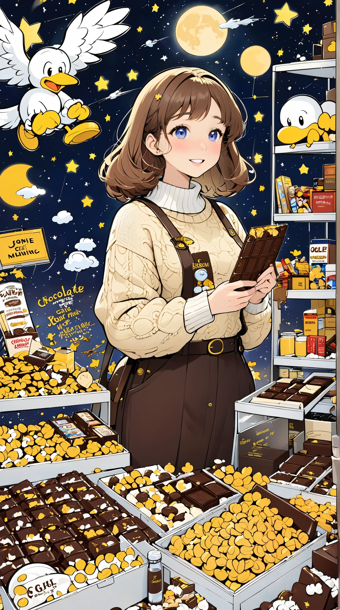 Sky, IT, peanuts, Lady in knit sweater, She gets into your mind, Join, chocolate, starlight, entrepreneur, eagle, roop, Ponte, Media, Stars in the sky and the moon, Lab