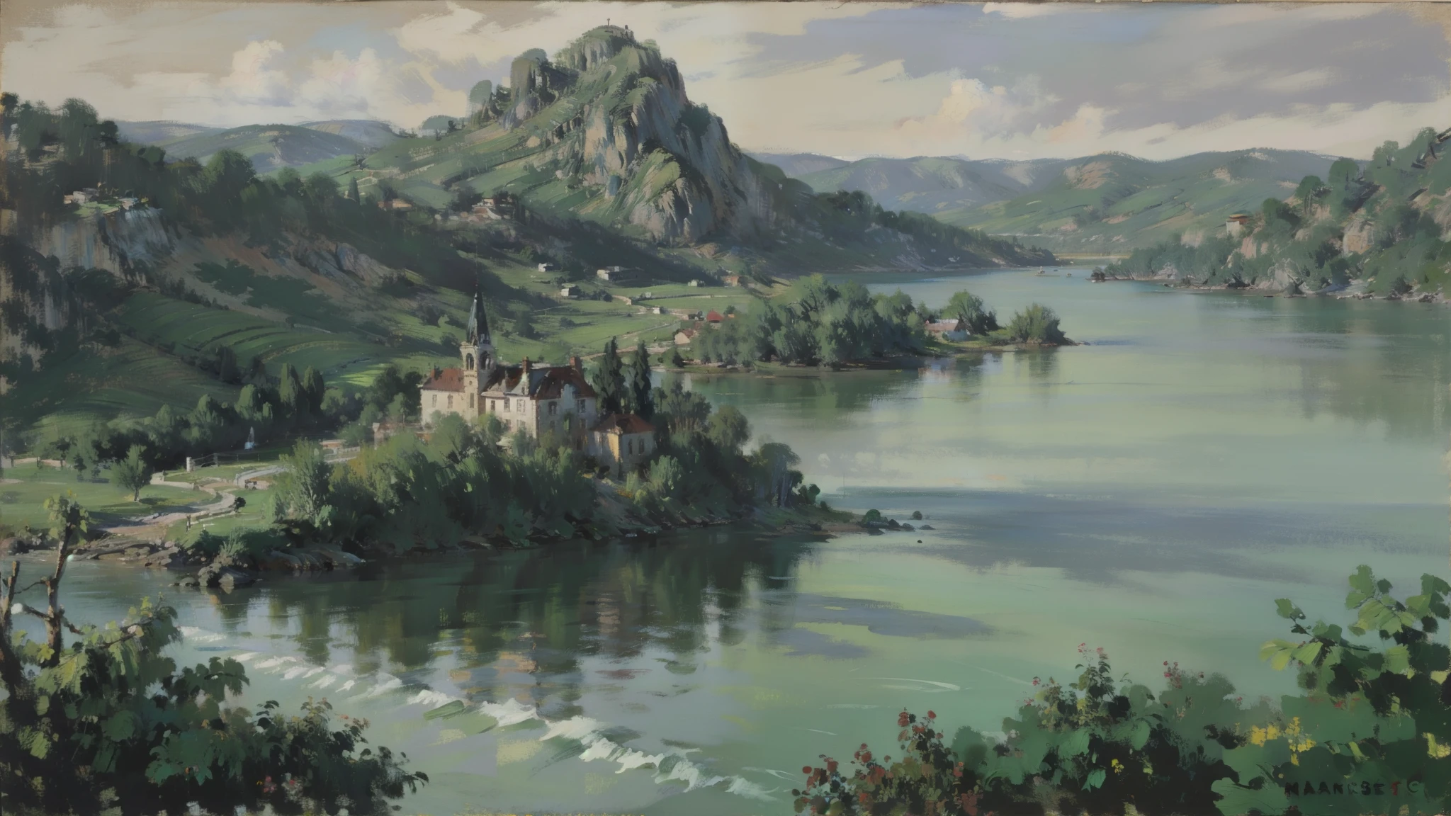 ((Best quality, masterpiece: 1.2)), CG, 8K, intricate details, cinematic perspective,((soft and elegant colors)), ((exquisitely crafted composition)) ,landscape