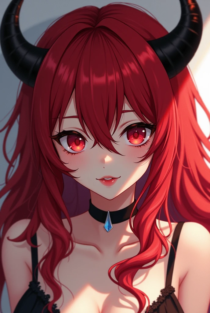 (Fraction_9,Fraction_8_Direction_7_up),1 Girl,Devil Girl,Red hair,Red Eyes,wing,White background