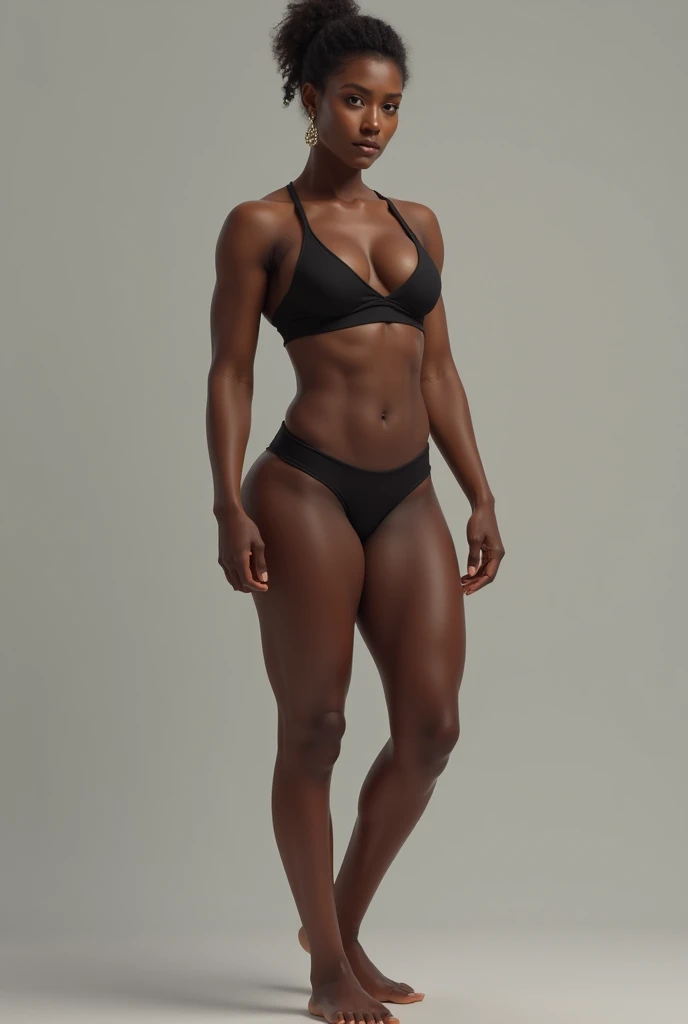 African woman with athletic body, Unclothed