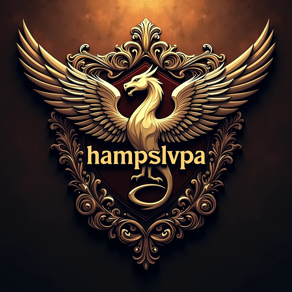 Generate a crest for a gaming competition that has the word HAMPSLVPA