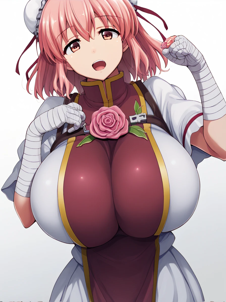 masterpiece, 1 girl, alone, Shortcuts, , Yoshizawa Kasumi (Persona)、Big Breasts, Mature Woman,Sharp eyes, bright red hair,ponytail,リボンponytail、Ahegao,Acme Face,Lilac eyes, Empty Eyes LoRA / Hollow / Hypnotic suggestion, uniform,Thick thighs, Hypnotic Pendulum,Hypnotic state,Hypnotic stateの目,squint,Open your mouth wide and vertically,ah、That is correct,Sweaty,Stuffy stuffiness,全身Sweaty,Off-shoulder white sweater,I can see the valley,Stuffy stuffiness,Steamed,  (Huge breasts:1.6), Putting on a collar,Fishnet tights,Heart Nipple Sticker, High Grade, High leg,High Gradeポーズ, bristles gigantic breasts spread leg armpits, Pink Mask