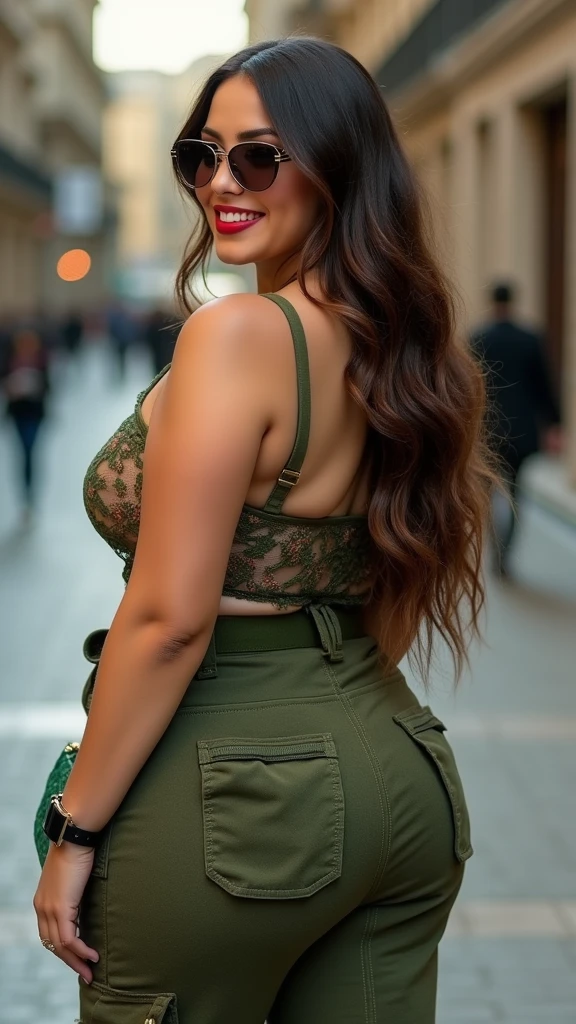 A teenage girl with super big breasts