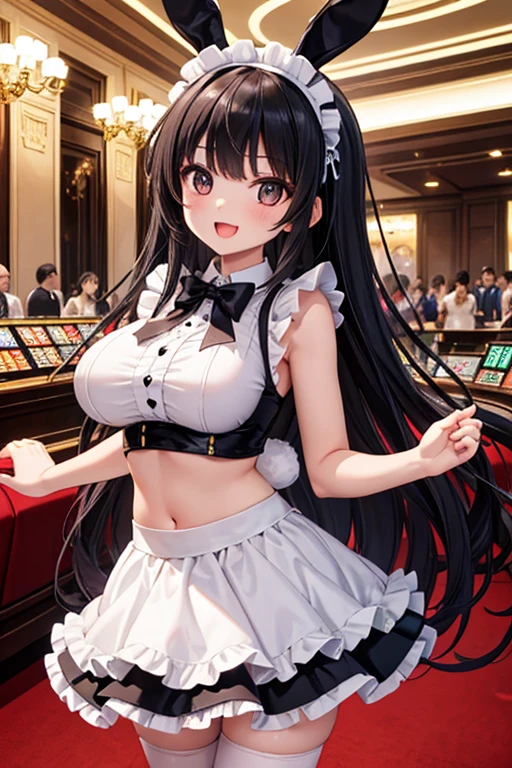 最high quality、best image quality、masterpiece、teenage girl((18-year-old、 By becoming、vest bust、medium bust,wide open breast tea、black eye, colorful hair、long hair、thin,highest valley、toned chest、black dress、black long skirt、run)),high quality、beautiful art、background((party venue、red carpet、black limousine、camera flash)),debris flies、Depth of written boundary、movie、visual art、perfect art、8K,genuine