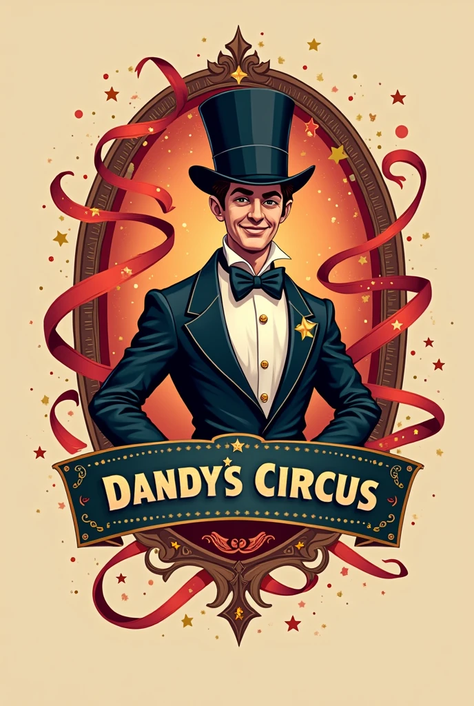 I need a circus magician from the 90s (naughty man) wearing gloves with the hands in the center of the body as if showing something by putting the hands together, with the top hat covering your face. ((80s black and white animation))