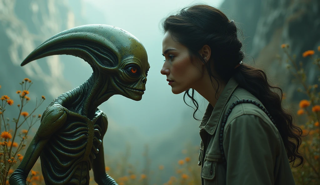 Beleia talking to alien 