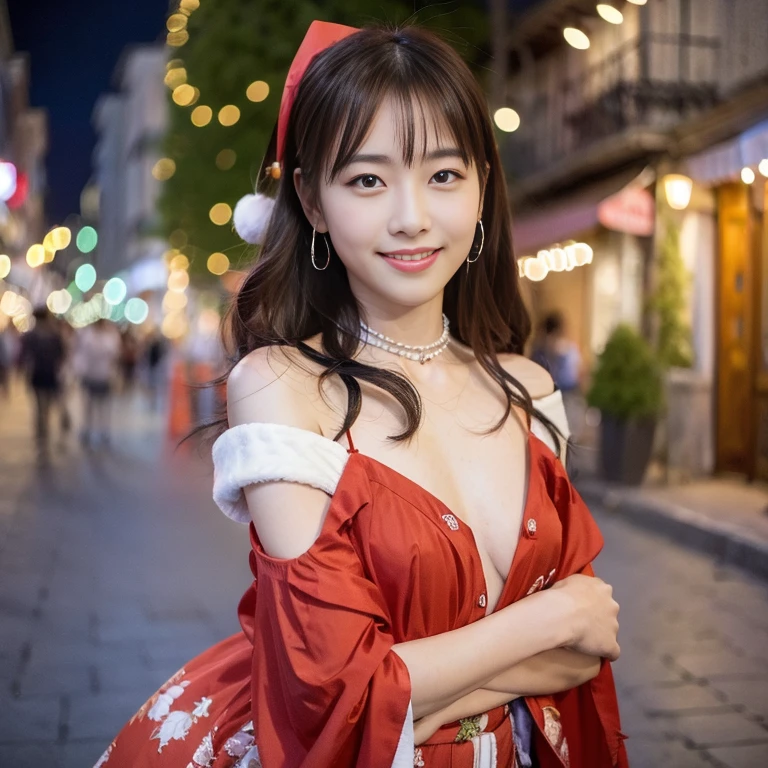 (One girl:1.5)、15yo student、a beauty girl、Christmas Costumes、Santa Claus Costume、kawaii、HDTV、hiquality、Super beautiful、Super masterpiece、Beautiful skin、perfect hand、perfect fingers、8k、A slight smil、