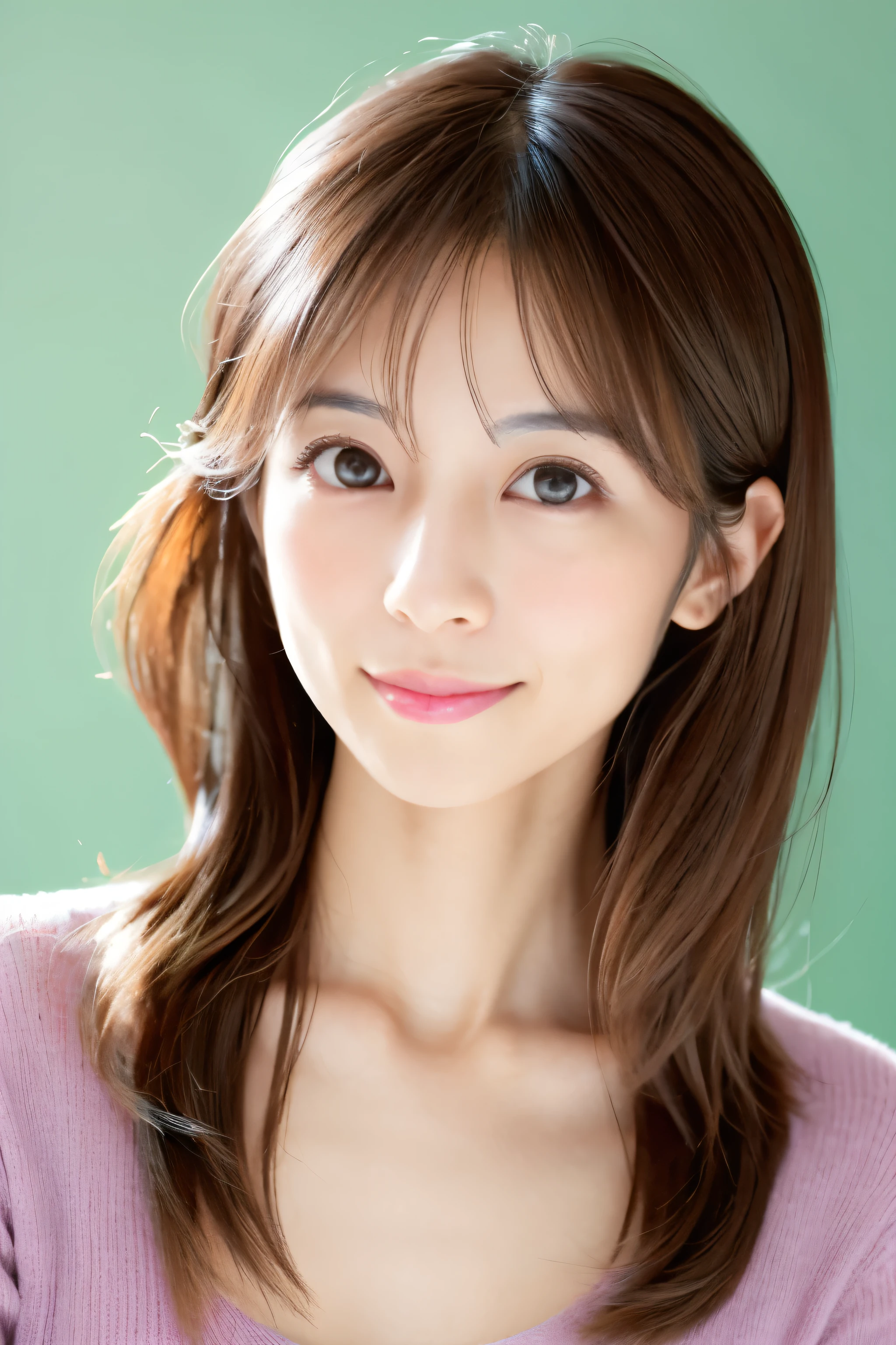 ( high-reality photos,  high definition ),  skinny japan lady, 30 years old,  cute face,  detailed face ,  detail eyes,   various hairstyles ,  skinny figure in ruins, Correct Body Anatomy , (( Facing Straight Forward )),  staring directly into the camera , A single photo,  Photos that capture the greatest moments of beauty and intelligence, (( with simple background ))