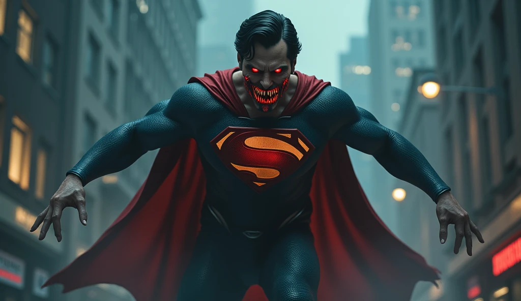 cartel sangriento y detallado(Obra maestra:1.2) Estilo smutcore 16k4d UltraHD. An infernal 8k and 16k poster of a defeated evil Superman(Clark Kent) en un aterrador UltraHD, Alas de demonio ,(((cara ensangrentada))),heridas abiertas en la carne,aterrador espeluznante,espeluznantemente siniestro, Suave, painted with vibrant oil paints, Acabado brillante, Arte de Maciej Kuciara, CGSociety, Deconstructivismo, Darksynth, behance HD, dystopian art, 插圖,monstruo,en pergamino,GRIC,Estilo Silent Hill,Detailed 16k UltraHD Cinematic Movie Poster,Movie Still,retratoart