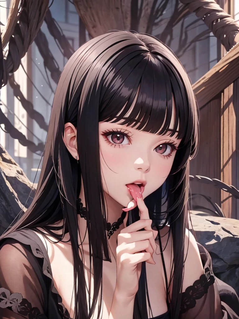 goth girl sucking