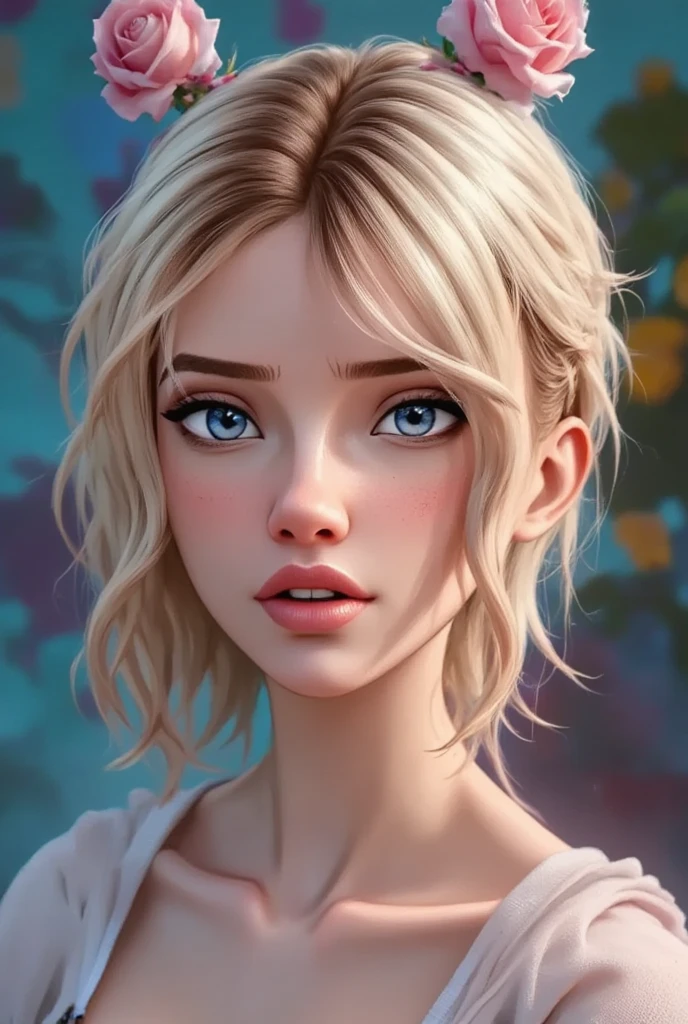 High Quality, Best Quality, Photorealistic, Raw Photo, Realistic, Ultra Real 8K CG, Ultra Detail, High Definition, Masterpiece, 1 Girl, 18 yrs ols, Female Beautiful Face, Soft Face, Elegant, Long Hair, Blue Eyes, Light Blue Eyes, Close Up, Intricate Details, Detailed Textures, Fine Details, Front Face , female natural body, sexy, very beautiful young female face,