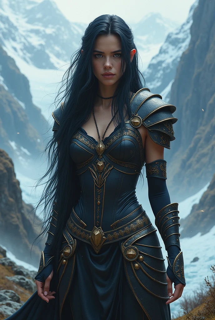 Epic style <lora:6ParDet-ColCin-nM:0.38>, A stunning, highly detailed Mystery-fantasy illustration of a determined and audacious heroic female warrior, with light blue glowing eyes, donning an alluring intricately jeweled armor and a long epic ornamented cloak. The frost-kissed armor gleams with icy gem stones, while a jeweled crown helmet adorns her head, and gleaming jeweled bracelets complete her ensemble. She embodies a heroic poise in a fluid dynamic pose, showcasing her best side. Amidst the stormy icy mountaintop, a frost god looms. The female warrior emanates heroic allure amidst swirling snowstorms and frost-covered peaks, with icy winds whipping around her athletic frame. The scene captures her audacious demeanor and fierce determination, inspired by (((Greg Rutkowski), by Milo Manara) and Yoko Honda)., Radiant Glow of Desolation: The glow ominously radiates amidst the dystopian darkness, infusing the desolate environment with a flickering but hopeless energy that serves only to deepen despair. ((This bleak luminous phenomenon casts stark shadows across the barren landscape, evoking a sense of desolation and decay, amidst the harsh and unforgiving glow)). (Its dreary glow captures the essence of a world ravaged by despair and desolation, where the light serves as a cruel reminder of the bleakness of existence). (Embracing this somber radiance, the environment sinks further into the abyss of dystopia, with remnants of civilization crumbling under the weight of despair, as the glow of desolation engulfs all in its path). Each flickering beam becomes a haunting echo of a lost world, guiding the environment deeper into the void of hopelessness and ruin., masterpiece, best quality, 8k, insane details, intricate details, hyperdetailed, hyper quality, high detail, ultra detailed, clear shadows and highlights, intense, enhanced contrast.