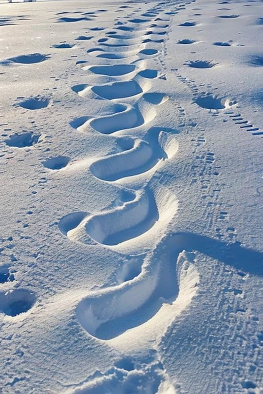 
Footprints in Snow/Snow footprints/Footprints of snow





