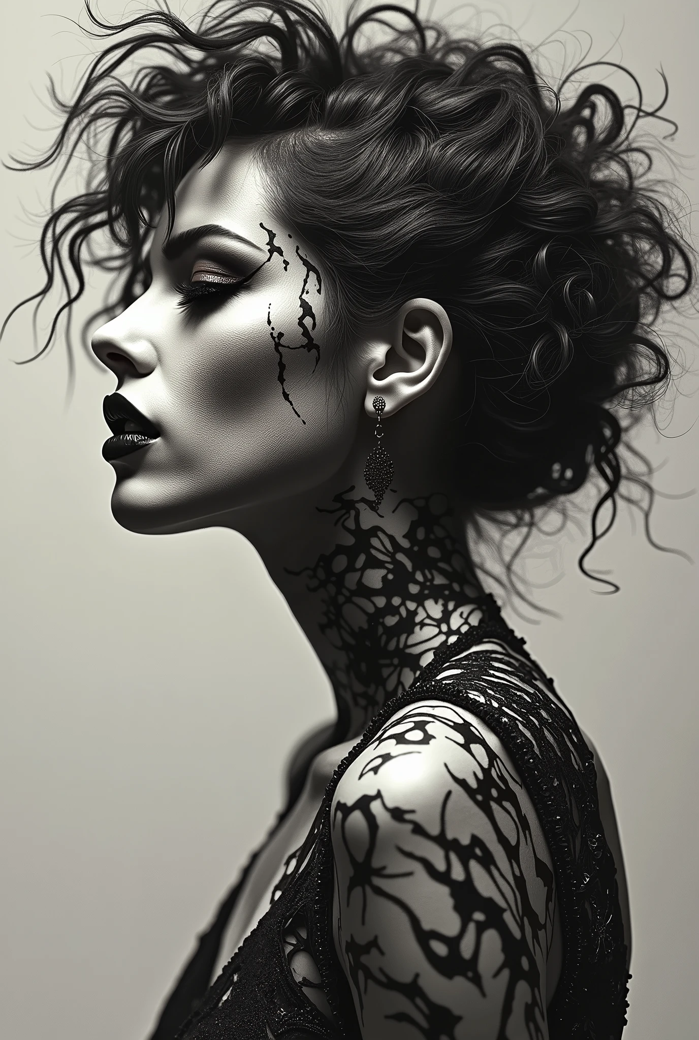 magazine with black and white collages