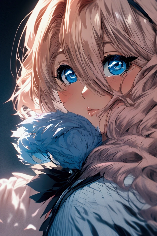 4k anime wallpaper, kissing at me , medium hair, colored detailed eyes.