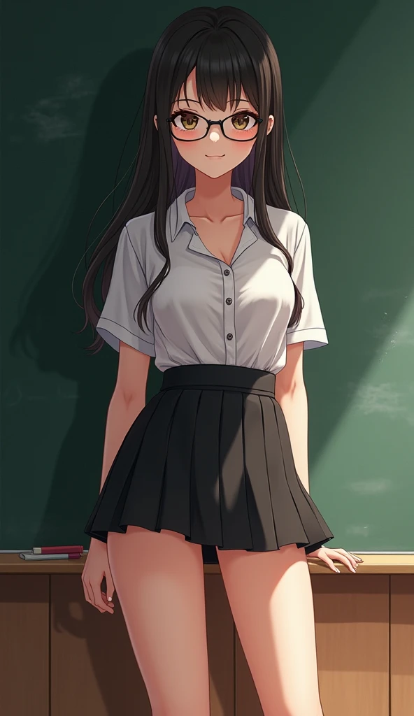 (One girl), Brown eyes, (expensively detailed eyes, expensively detailed face), (Surreal, expensivet resolution), (Highest quality:1.4), (expensive , Pleated mini skirt:1.2), model, Fascinating, Majestic, indoor, School, classroom, sunset, alone, (Heart shape written in chalk on a blackboard:1.3), Tears welled up in her eyes, (cherry blossoms, 踊るcherry blossoms),
((((Panties and bra are visible))))
((((Angle from behind))))
((((Emphasize cleavage))))
