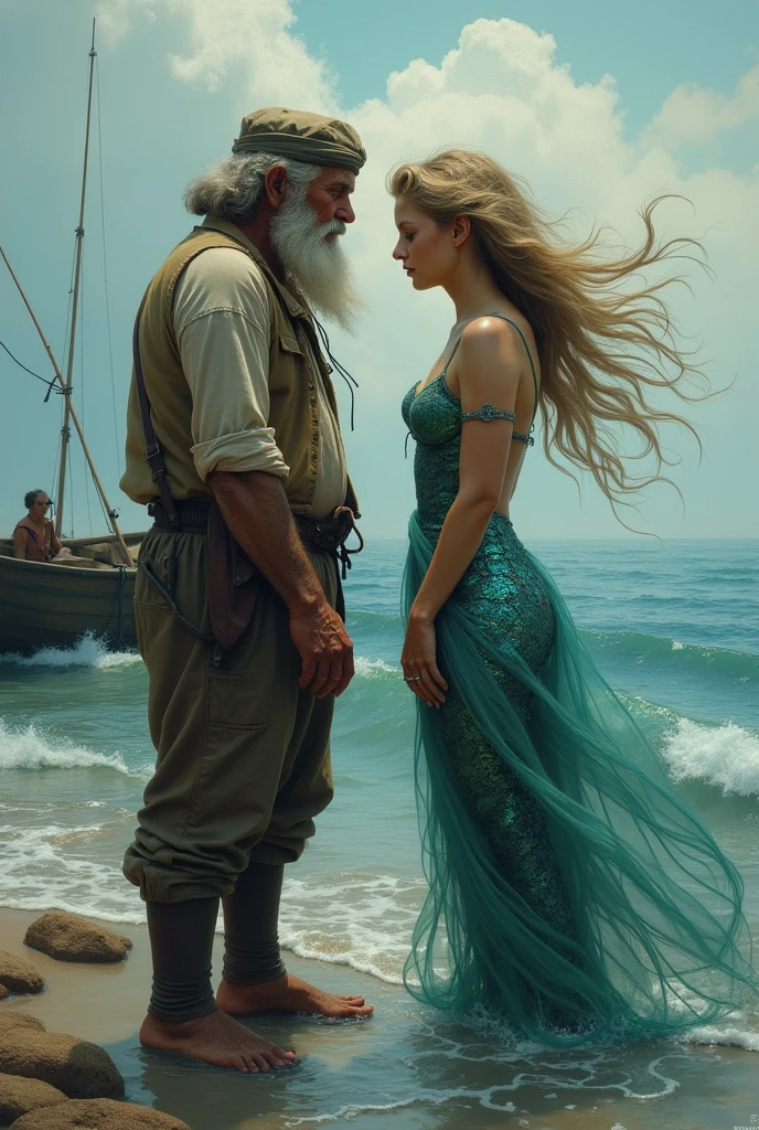 Mermaid and poor man