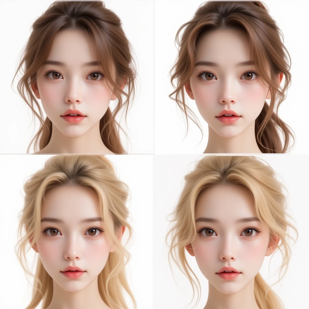 (((Create Detailed Character Design Sheet))), (Front view, Side view, Diagonal view, show 5 women, on simple background, (warm color background)), ((best quality,4k,8k,highres,masterpiece:1.2),ultra-detailed), (random hair color:1.2),(random hairstyle), (character sheet, close-up, milf, Proportions are based on a 7.5 head scale)