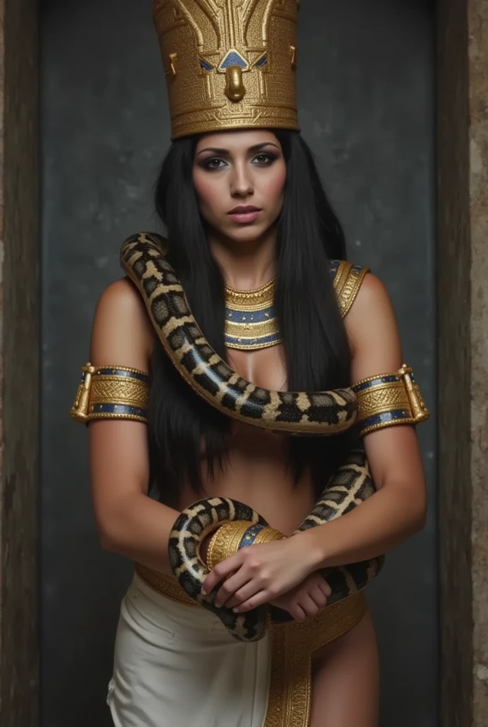 a portrait of an angry, egypt god, intricate outfit, epic realistic, kit, aesthetic, cinematic, insane details, hyperdetailed, dimmed colors, muted colors, film grainy, slate, lut, spooky, vignette, tomb inside, mugshot, art by rutkowski, wearing saree 