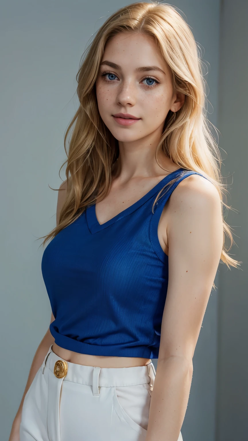 photo of a (beautiful 30 year old female schoolteacher with long blonde hair),short height, delicate face, intricate body, (Best quality, 8k, 32k, Masterpiece, UHD:1.2) Masterpiece, perfect body figure, zoomed-out, attractive legs, fit body:1.4, (RAW), natural lighting, perfect face, blue eyes, perfect female body, most attractive looking person, (round b-reasts:1.4), dark hair, alternative style, grunge, ((wearing loose sweatpants and tank top)), top buttons unbuttoned, detailed eyes, (pale skin), (detailed face), thin body, ((full body)), ((lying on the school desk)), resting, (high detailed skin:1.2), 8k uhd, dslr, soft lighting, high quality, film grain, Fujifilm XT3, (pushed-up b-reasts:1.5), 16k, Fujifilm XT3 sharp focus, f 5.6, 50mm, large b-reasts:1.6, zoomed - out , beautiful, delicate and detailed collarbone, attractive oval face, natural smile, reflective eyes, nice upper body, innocent look, spreaded legs, seductive look, smiling alluringly, erotic pose, playful smile