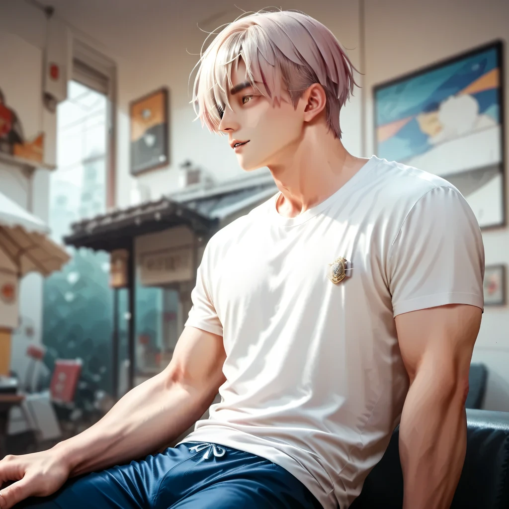 score_9, score_8_up, score_7_up, (master piece:0.9) ,BREAK Ether Senpai,1 Korean boy,22-years-old,Blonde, mash hair,(Grey Eyes:0.9),tall,slim,(Muscular:0.8),Small face,(((Alone)))