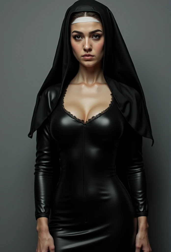 xnayan as Christian nun wearing latex 