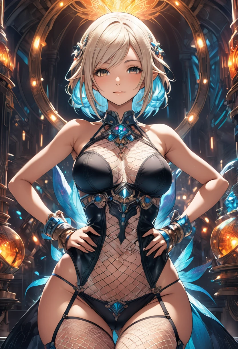 (masterpiece, Highest quality:1.2), Cowboy Shot, alone, one person, Riesz, View your viewers,, Long hair tied low, Winged Helmet,green dress, armor, shoulder armor, Bridal Gauntlet, ,(In a prison with iron bars:1.4),(The whole body is restrained with chains:1.8),(A girl gropes masts from 1.4),(2girls:1.4)
