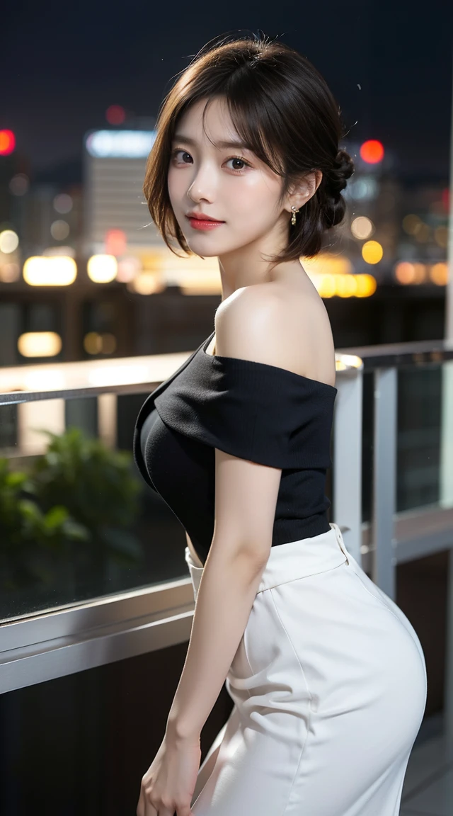(38 years old), (black wool jacket),(white wool pants)、(white ruffle blouse), double eyelid, eyelash, Red lip gloss, (smile)、 (looking at the viewer、Are standing), (From above:0.2)、尖ったred mouth、(black wet shiny short hair),red mouth,clavicle、 (Photoreal:1.3),(RAW photo),(Cologne, Germany, woman standing in front of old city walls, cobblestone streets, high ramparts, and city gates visible, lit by the evening sun,) , 8k, super detail, best quality, textured skin, anatomically correct, masterpiece , top quality, cinematic lighting, Use perspective throughout , surrealism , ,(photorealistic:1. 3),(RAW photo) , black hair, light smile, short hair, bob cut, anaglyph, stereogram, (MILF:1), (38 years old), ((Close:0.5)), glare, double eyelids, lip gloss, (smile:1), ((eyes closed:0.85)), red mouth, collar bone, ((looking at viewer)), (short auburn hair wet and shiny), (full body in view) , Slightly thicker body shape , wide-eyed eyes , perfectly round eyes , fine texture
