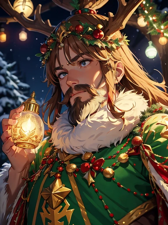 1 Christmas Treant（Treeguard，Leif， Everscream）with many ornaments（Garland，Bulb，Multicolored Festive Lights，krampus Magnificent Adornment，epic klaus Magnificent Adornment，Sentimental Adornment，Champion Adornment，Appeasing Adornment）