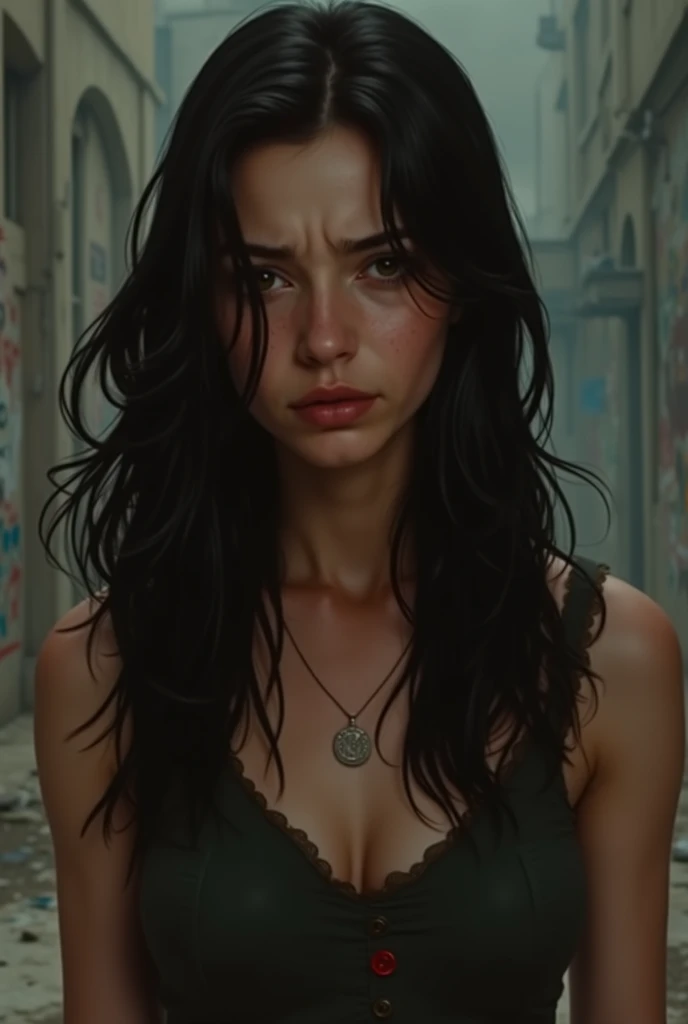 Tanned young girl, goat horns, sleeveless t-shirt, shorts, drawn in the classic 90-s comic art style,extremely detailed eyes,color,line art,Yoji Shinkawa,Vector painting, highly detailed, ultra-detailed, ultra-high-definition, detailed symmetric realistic face, full body shot, painting extremely detailed natural texture,Vector painting, highly detailed, ultra-detailed, ultra-high-definition, soft shadows and reasonable perspective,magazine cover,detailed peach fuzz,vector art,colourful graffiti illustration, bright colorsking in an apartment,