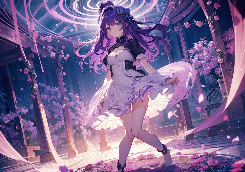 Garota anime de cabelo purple com saia vestido longo purple meio transparente e espartilho, 16 anos, corpo bonito, seios grandes, with hand on waist panties , hand in purple hair, Garota sexy, purple hair, mechas de cabelo laterais, mechas de cabelo na lateral do rosto, beautiful lighting, sombras suaves, olhos azuis, pernas bonitas, cabelo longo roxo, estilo anime, personagem Shampoo Chan, Autora Rumiko Takahashi, Baseado em obra de Rumiko Takahashi, Anime Ranma 1/ 2, decote sexy, quadril robusto, corpo inteiro, corpo inteiro, busto grande, garota jovem com corpo belo e bonito, sandals on his feet, garota 16 anos jovem, usando saia e corset pink e purple meio transparente, garota anime, estilo anime, beautiful feet in sandals, front view angle, ao ar livre, peito grande, seios bonitos, cabelo purple, sandals on the feet, pernas bonitas, sexy, belas pernas, Sandalias, seios grandes, corpo completo, corpo inteiro, feet with sandals, anime realista, saia, sarja roxa, personagem realista sexy, straight standing posture, ao ar livre, calcinha pink, hand in panties, saia vestido com 50% de opacidade meio translucida, corpo ereto, sandalias bonitas