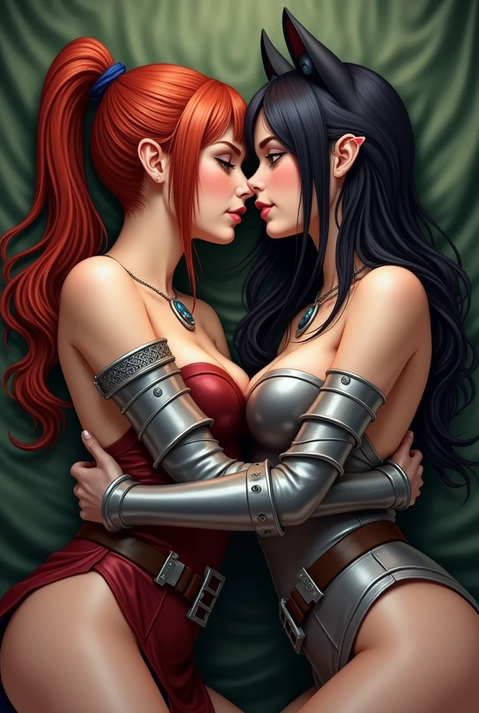 (best quality, masterpiece, high resolution:1.2),(two khorne female:1.3),sleeping upright, sleeping on person, sitting, leaning on person,leaning on each other,touching,sleepy,dreamy,soft, cute,petite,small breasts, collarbone,breasts,nipples, pussy juice, pussy, naked, sweat, steam, wet, heavy breathing, pussy juice puddle, pussy juice trail,public hair, detailed face, detailed eyes,Canary yellow hair,Ponytail, elegant,lustful,hot,sexual arosal,(blush:1.2), BREAK
Khorne_World, skulls, chain, spikes, fantasy, fire, red glow, red theme, blood rain,bones,magma,lava, wlop and rembrant painting style, visal novel illustration,captivating oil painting,absurdes,surreal,cinematic, breathtaking details, dry brush art,brushstrokes,oil on canvas,detailed, magnificent, dark fantasy art,magical,(nsfw,uncensored:1.3), erotic,centered,(close-up:1.15),(zoomed:1),focus on pussy,reflections,suspenseful,vibrant, magical, poignant atmosphere, hauntingly captivating,delicate,(mariusz lewandowski:0.25), light particles,insperid by warhammer 40k and J. R. R. Tolkien and Lord of the Ring style, EdobHorrorLandscape,om (nk2007)
<lora:BearlySD:0.55>
<lora:m99_labiaplasty_pussy_2:0.2>
<lora:backlight_slider_v10:1>
<lora:Khorne_World:0.55>
<lora:SleepingUprightSleepinOnPersonSittingV1:0.85> <lora:EdobHorrorLandscape_v1.0:0.1> <lora:nk2007-40(style):0.15> <lora:zoom_slider_v1:3>