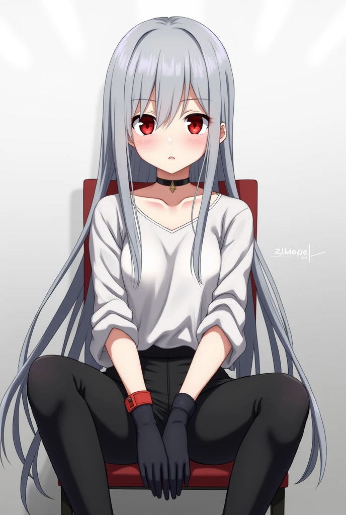 Anime Girl sitting on the floor with her legs crossed, beautiful Anime Girl squatting, the Anime Girl is crouching, Provided by Shingei, (Anime Girl), Hold your knees, Anime Girl, by Shitao, an Anime Girl, Pixif, Shiro in Death Row Paradise, Gemyedere, Produced in collaboration with Anime Painter Studio