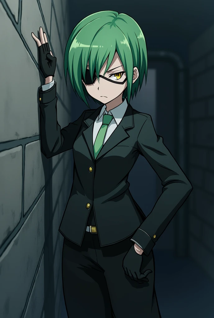((1girl)),((alone)), himeno ((chainsawman)),(masterpiece), (best quality), (ultra detailed), (best illustration), (best shadow), (absurdities), sharp focus , cowboy shot, dynamic posture looking at viewer, small breasts, narrow waist, wide hips, wide thighs, round butt, erotic, romantic, (highly detailed eyes, 1.1 lips), highly detailed eyes, eyes, Highly detailed face, Face very beautiful, full height, beautiful slim figure, femininity, expressive appearance, elastic big breasts, increased sexuality, eye patch, cigarette, breasts, tie, alone, black hair, holding a cigarette, shirt, black tie, sitting, pants , black pants, big breasts, white shirt, collared shirt, smoking, short hair, v, holding, long sleeves, jacket, formal, black shoes, black eyes, suit, tucked shirt, smoking, black jacket, one eye covered , dress shirt, jacket removed, cigarette between fingers, defined body, Perfect and beautiful body, perfect and beautiful, closed mouth, smile, seductive smile, lips parted, blushing, (sexy pose: 1.2), ((only)) , standing: 1.3, exterior, city, cityscape, streets, cloudy sky, clouds, looking forward, ((focus on breasts)), point of view: (from above), red blush, perfect anatomy, perfect hands