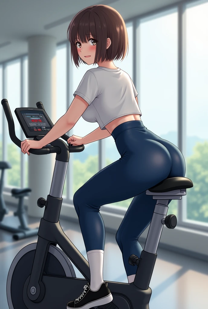 wonho from monsta x wearing tight ripped jean shorts while bending over in the gym