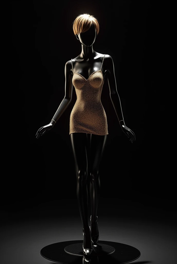 (masterpiece) (detailed)
Make an image of a mannequin wearing bodycon(short one piece bodycon) thigh shown cut out
Make the bodycon dress from neck to feet cleavage shown don't focus on girl just from neck to feet and cleavage shown make it sexy