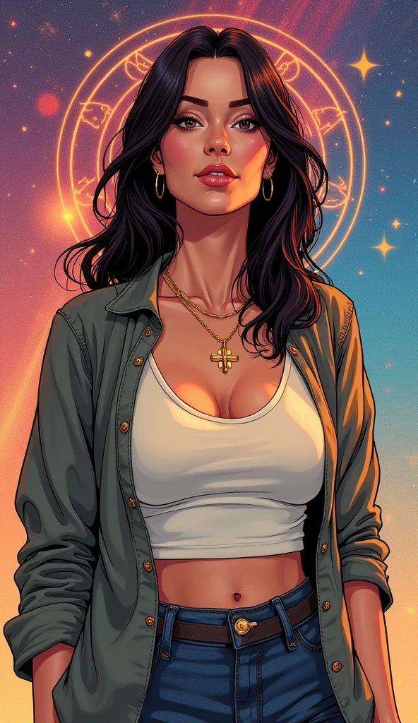 Sentado na cadeira com vestido preto, Modelo de moda feminina coreana, saia cinza transparente, camisa de malha, roupas cromadas, prata brilhante, Lucky I look, seios grandes, Melhor qualidade, obra de arte, super high resolution, realista,