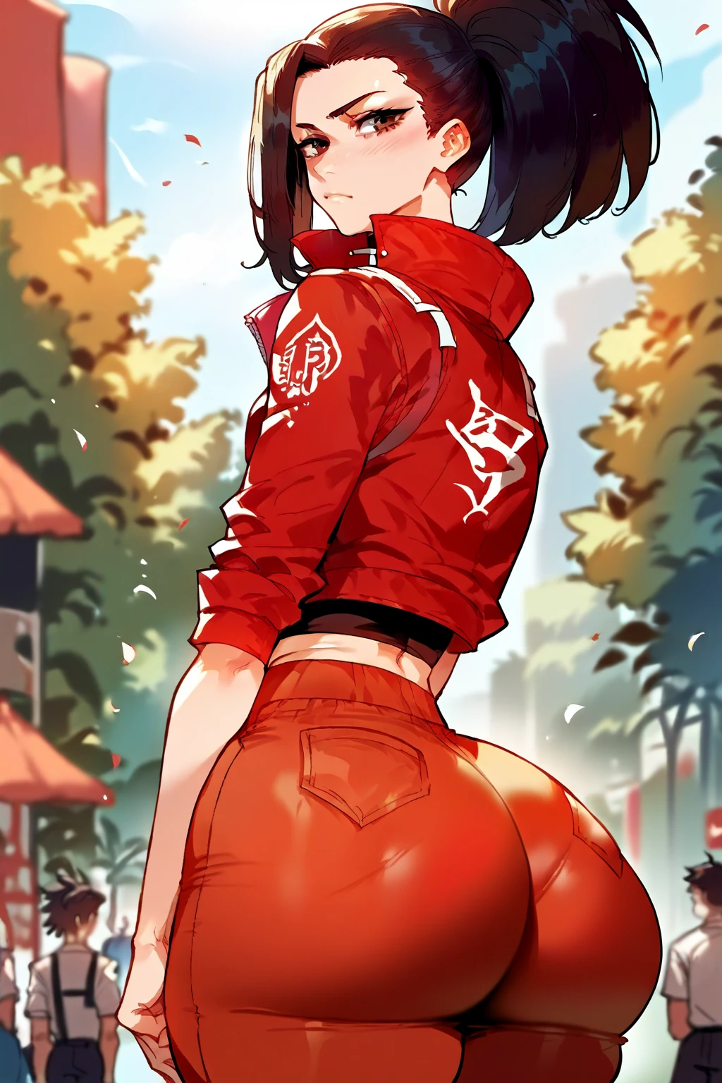 score_9, score_8_up, score_7_up, score_6_up, score_5_up, score_4_up, (source_anime), dandandan, ダンダダン, (Momo Ayase), 1girl, big ass