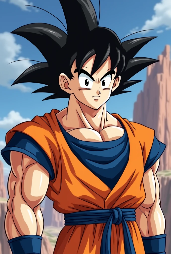 Goku with the Nazi symbol, He is dressed like a Nazi